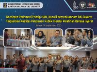 Konsisten Pedomani Prinsip HAM, Kanwil Kemenkumham DKI Jakarta Tingkatkan Kualitas Pelayanan Publik melalui Pelatihan Bahasa Isyarat