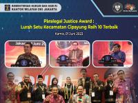 Paralegal Justice Award : Lurah Setu Kecamatan Cipayung Raih 10 Terbaik