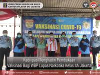 Kadivpas Menghadiri Pembukaan Vaksinasi Bagi WBP Lapas Narkotika Kelas IIA Jakarta