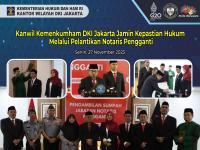 Kanwil Kemenkumham DKI Jakarta Jamin Kepastian Hukum Melalui Pelantikan Notaris Pengganti