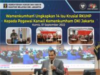 Wamenkumham Ungkapkan 14 Isu Krusial RKUHP kepada Pegawai Kanwil Kemenkumham DKI Jakarta