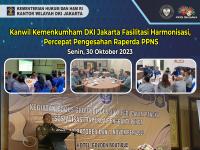 Kanwil Kemenkumham DKI Jakarta Fasilitasi Harmonisasi, Percepat Pengesahan Raperda PPNS