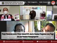 Pimpin Wawancara secara Virtual, Kakanwil DKI Jakarta Harapkan Pengabdian yang Tinggi dari Para Pemohon Kewarganegaraan