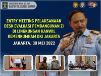 Kakanwil Kemenkumham DKI Jakarta Ajak Jajaran Bangun Komitmen Pembangunan Zona Integritas melalui Penilaian Desk Evaluasi