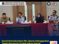 Kanwil Kemenkumham DKI Jakarta Selenggarakan Telaah Rancangan Produk Hukum Daerah tentang Bantuan Hukum Dari Perspektif HAM
