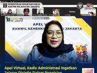 Apel Virtual, Kadiv Administrasi Ingatkan Jajaran Disiplin Dalam Pengisian Jurnal Harian