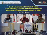 Kanwil Kemenkumham DKI Jakarta Fokuskan Tumbuh Kembang Anak dan Pemberdayaan Perempuan Melalui Inisiasi Kolaborasi dengan DPPAPP DKI Jakarta