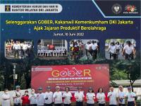 Selenggarakan GOBER, Kakanwil Kemenkumham DKI Jakarta Ajak Jajaran  Produktif Berolahraga