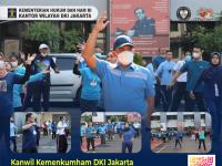 Awali Tahun Dengan Kesehatan Jasmani, Kanwil Kemenkumham DKI Jakarta Ikuti 