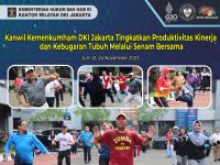 Kanwil Kemenkumham DKI Jakarta Tingkatkan Produktivitas Kinerja dan Kebugaran Tubuh Melalui Senam Bersama