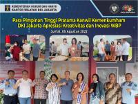 Para Pimpinan Tinggi Pratama Kanwil Kemenkumham DKI Jakarta Apresiasi Kreativitas dan Inovasi WBP