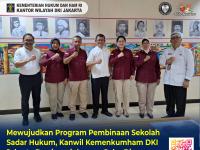 Mewujudkan Program Pembinaan Sekolah Sadar Hukum, Kanwil Kemenkumham DKI Jakarta Bersinergi dengan Suku Dinas Pendidikan