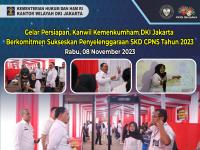 Gelar Persiapan, Kanwil Kemenkumham DKI Jakarta Berkomitmen Sukseskan Penyelenggaraan SKD CPNS Tahun 2023