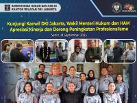 Kunjungi Kanwil DKI Jakarta, Wakil Menteri Hukum dan HAM Apresiasi Kinerja dan Dorong Peningkatan Profesionalisme