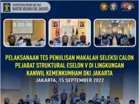 Berikan Kesempatan Jenjang Karir, Kanwil Kemenkumham DKI Jakarta Gelar Ujian Tertulis dalam Seleksi Pejabat Struktural Eselon V