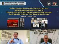 Pimpin Evaluasi Capaian Kinerja 2021 dan Tarja 2022, Kakanwil Kemenkumham DKI Jakarta: 