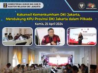 Kakanwil Kemenkumham DKI Jakarta, Mendukung KPU Provinsi DKI Jakarta dalam Pilkada