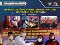 Semarak HDKD ke-77, DWP dan Kanwil Kemenkumham DKI Jakarta Gelar Baksos dan Paspor Masuk Desa