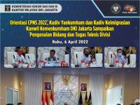 Orientasi CPNS 2022, Kadiv Yankumham dan Kadiv Keimigrasian Kanwil Kemenkumham DKI Jakarta Sampaikan Pengenalan Bidang dan Tugas Teknis Divisi