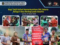 Bagi Takjil Kanwil Kemenkumham DKI Jakarta Bangun Rasa Berbagi pada Sesama