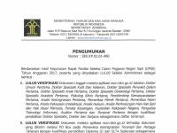 Pengumuman Seleksi Administrasi CPNS Kementerian Hukum dan HAM 2017