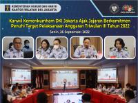 Kakanwil Kemenkumham DKI Jakarta Ajak Jajaran Berkomitmen Penuhi Target Pelaksanaan Anggaran Triwulan III Tahun 2022