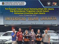 Tim Penyuluh Hukum Kanwil Kemenkumham DKI Jakarta Siap Berkolaborasi Tingkatkan Literasi Hukum Mahasiswa Universitas Islam Jakarta