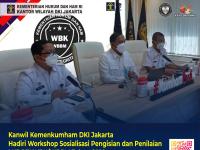 Kanwil Kemenkumham DKI Jakarta Hadiri Workshop Sosialisasi Pengisian dan Penilaian LKE PZI WBK/WBBM Tahun 2022
