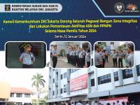 Kanwil Kemenkumham DKI Jakarta Dorong Seluruh Pegawai Bangun Zona Integritas dan Lakukan Pemantauan Aktifitas ASN dan PPNPN Selama Masa Pemilu Tahun 2024