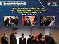Perdana Lantik Notaris Wilayah DKI Jakarta, Ronald Lumbuun Ingatkan Tugas Penting Notaris Sebagai Pelindung Masyarakat