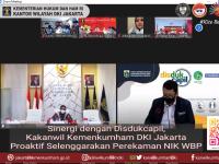 Sinergi dengan Disdukcapil, Kakanwil Kemenkumham DKI Jakarta Proaktif Selenggarakan Perekaman NIK WBP