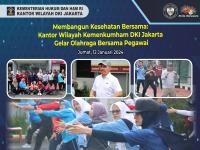 Membangun Kesehatan Bersama: Kantor Wilayah Kemenkumham DKI Jakarta Gelar Olahraga Bersama Pegawai