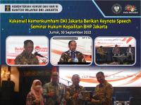 Kakanwil Kemenkumham DKI Jakarta Berikan Keynote Speech Seminar Hukum Kepailitan BHP Jakarta