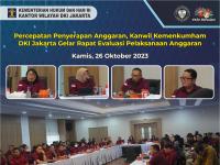Percepatan Penyerapan Anggaran, Kanwil Kemenkumham DKI Jakarta Gelar Rapat Evaluasi Pelaksanaan Anggaran