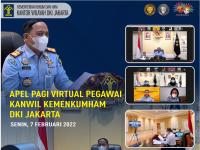 Patuhi Jukrah Sekjen dan Arahan Presiden RI, Kepala Kanwil Kemenkumham DKI Jakarta Optimalkan Layanan Online