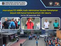 Internalisasi PZI WBBM, Kadiv Administrasi Satukan Pemahaman Seluruh ASN Kanwil Kemenkumham DKI Jakarta