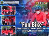 Kakanwil Kemenkumham DKI Jakarta Mengikuti Kegiatan Fun Bike Dalam Rangka Hari Bhakti Imigrasi Ke-72