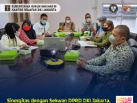 Sinergitas dengan Sekwan DPRD DKI Jakarta, Kanwil Kemenkumham DKI Jakarta Bahas 26 Rancangan Perda