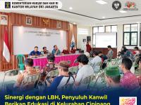 Sinergi dengan LBH, Penyuluh Kanwil Berikan Edukasi di Kelurahan Cipinang Besar Utara