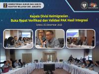 Kepala Divisi Keimigrasian Buka Rapat Verifikasi dan Validasi PAK Hasil Integrasi