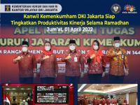 Kanwil Kemenkumham DKI Jakarta Siap Tingkatkan Produktivitas Kinerja Selama Ramadhan