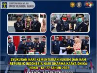 Wujud Rasa Syukur Kanwil Kemenkumham DKI Jakarta dalam Semarak Peringatan HDKD ke-77 Tahun 2022