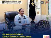 Perpanjangan PPKM Ke-23, Kakanwil Kemenkumham DKI Jakarta Tegaskan Seluruh Pegawai Patuhi SE Sekjen Kemenkumham RI