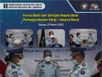 Kepala Kantor Kemenkumham DKI Jakarta Menyaksikan Sertijab Kepala Balai Pemasyarakatan Kelas I Jakarta Barat