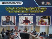 Pastikan Data Pemilih Lapas/Rutan/LPKA Akurat, Kanwil Kemenkumham DKI Jakarta Laksanakan Rapat Koordinasi dengan Komisioner KPU