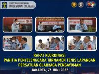 Matangkan Persiapan Turnamen Tenis, Kanwil Kemenkumham DKI Jakarta Selenggarakan Rapat Koordinasi