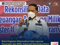 Buka Kegiatan Rekonsiliasi Data Laporan Keuangan dan BMN, Kakanwil Kemenkumham DKI Jakarta Komitmen Maksimalkan Realisasi Anggaran Tahun 2022
