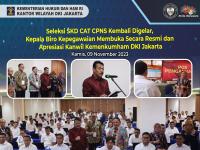 Seleksi SKD CAT CPNS Kembali Digelar, Kepala Biro Kepegawaian Membuka Secara Resmi dan Apresiasi Kanwil Kemenkumham DKI Jakarta