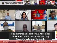 Rapat Perdana Pemberian Vaksinasi WNA dan Deteni, Kakanwil Dorong Sinergitas dengan Kemenlu