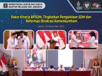 Rakor Kinerja BPSDM, Tingkatkan Pengelolaan SDM dan Reformasi Birokrasi Kemenkumham